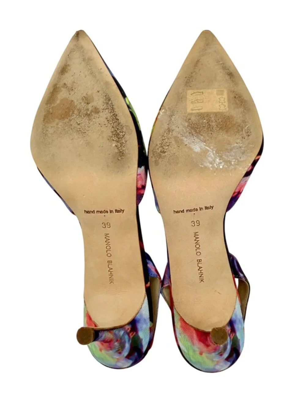 Manolo Blahnik Carolyne Floral Textile Mid-Heel Slingback Pumps - Size 39/ 9 - Picture 4 of 9